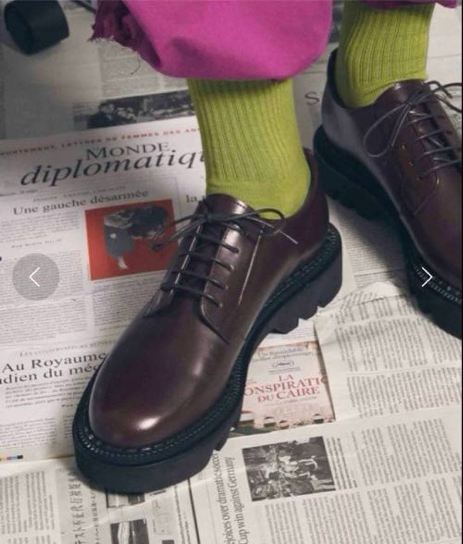 限定値下MAISON SPECIAL ビブラムタンクソールプレーントゥシューズ