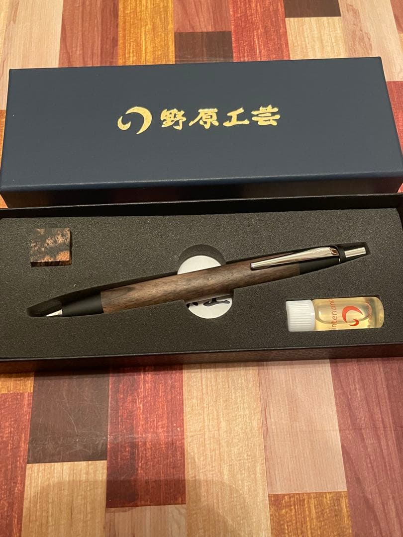 野原工芸　スタンダードボールペン　黒柿