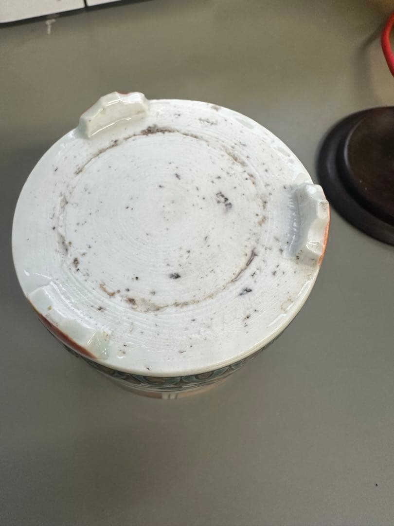 古伊万里赤絵香炉　灰入れ