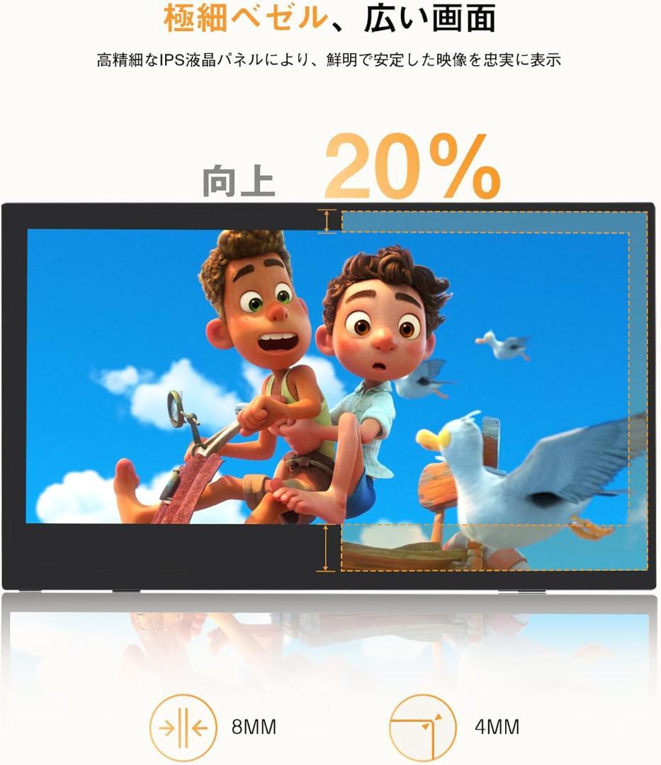 モバイルモニター 15.6インチ モバイルディスプレイ 収納ケース付き　限定１個