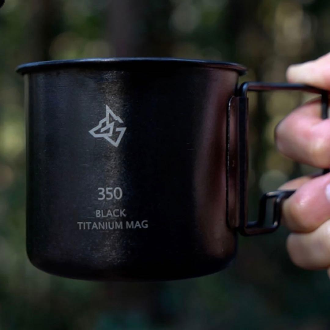 ブラック チタン マグカップ　350ml BLACKISHGEAR