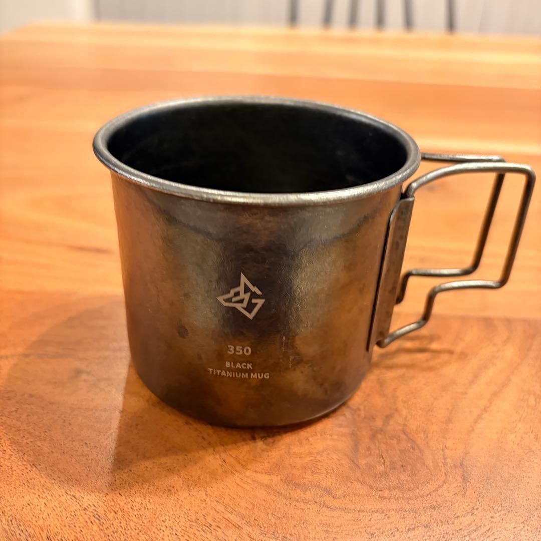ブラック チタン マグカップ　350ml BLACKISHGEAR