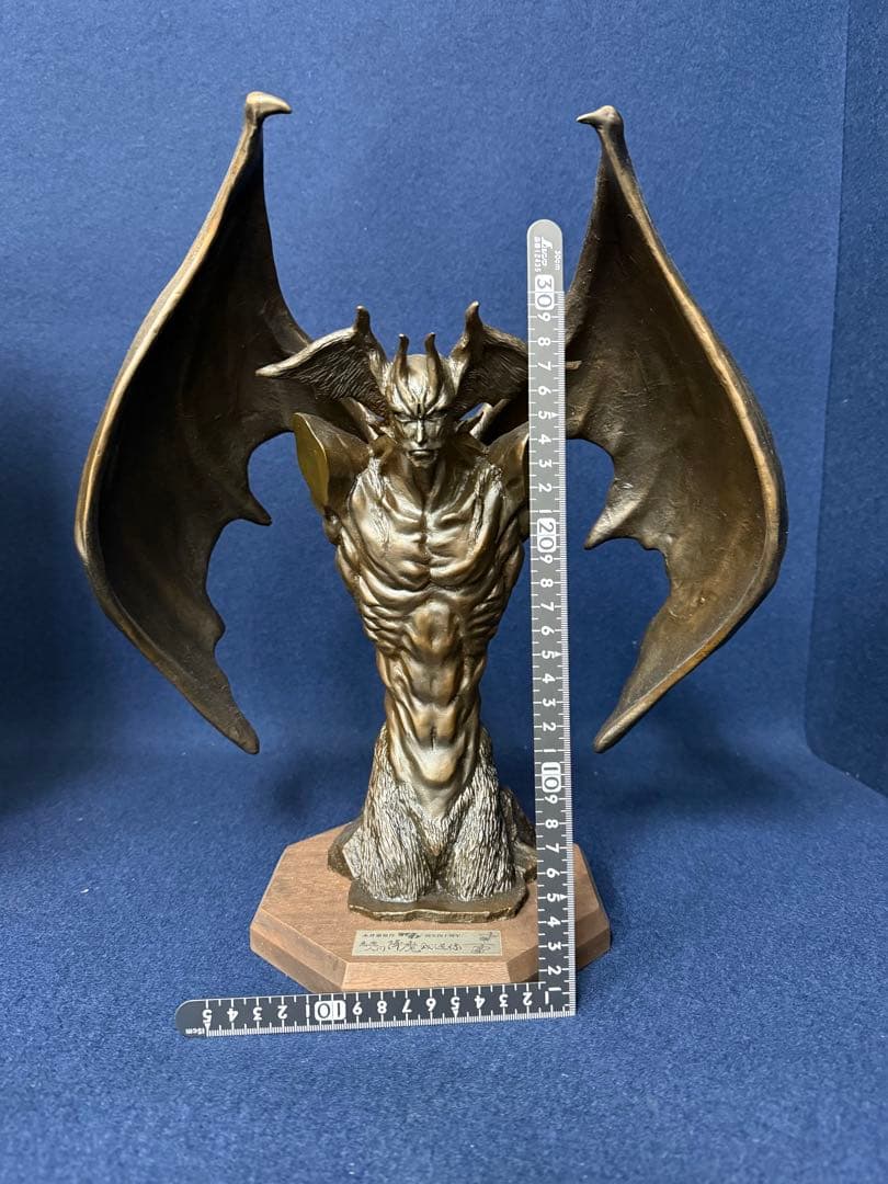 デビルマン 青銅製本漆仕上 悪魔人間 降魔 成道像 永井豪 ブロンズ像 共箱