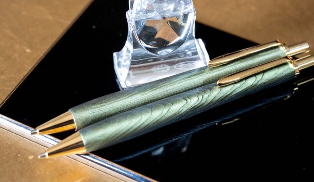 金木犀 【翠煙】屋久杉 浮造り国産漆錫 ボールペン 限定生産品