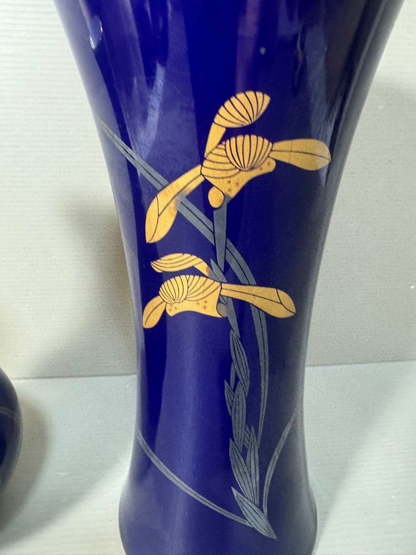 2626 香蘭社　金彩　花瓶　2客