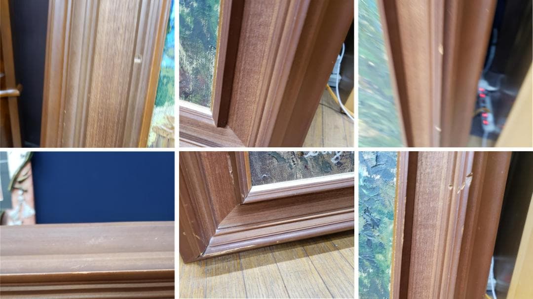 K21　白日会会員　濱口佐蔵作　１９７６年作　油絵100号　額付き