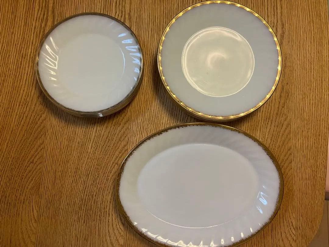 ファイヤーキング ゴールドリム お皿9枚セット