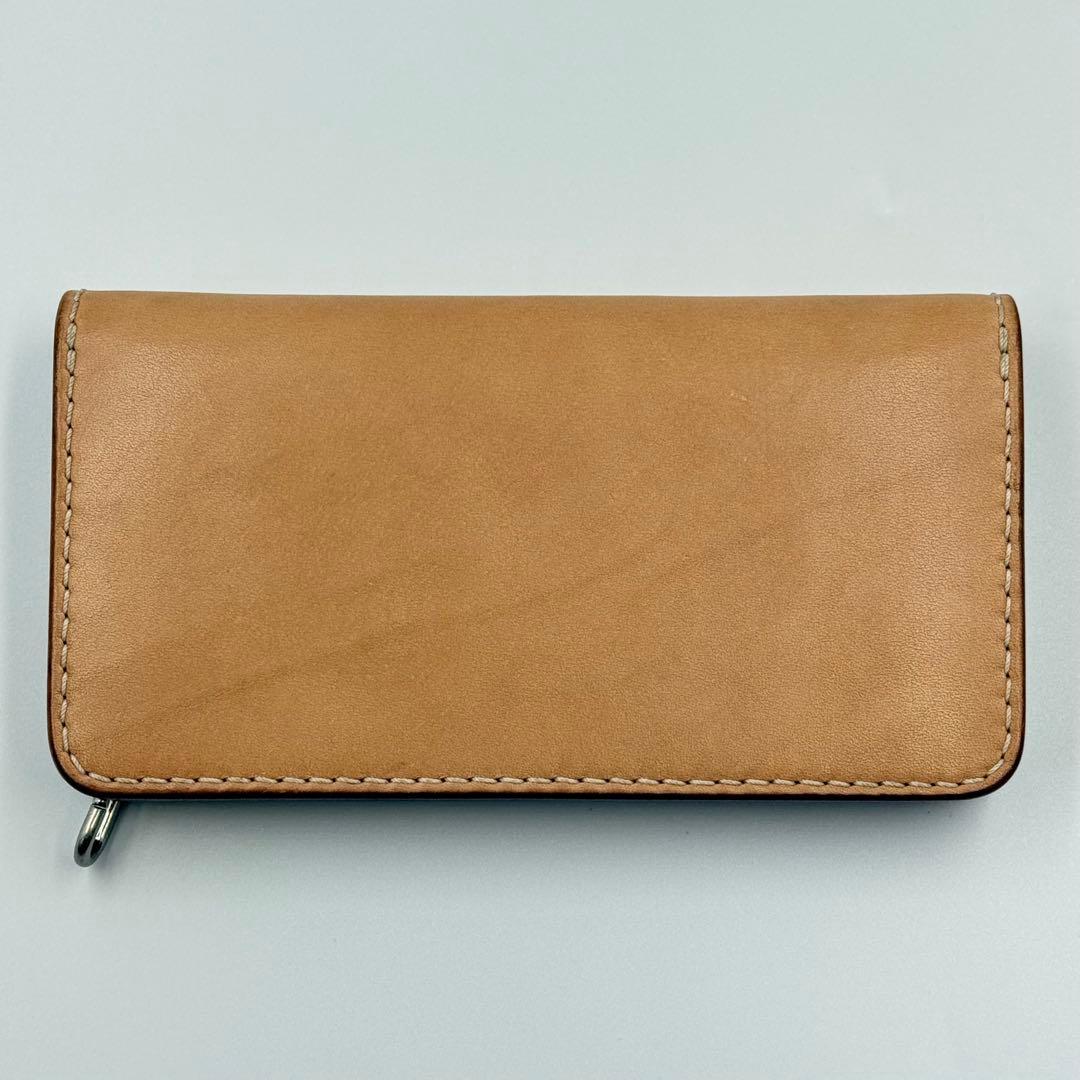 トラッカーウォレット(ナチュラル) サドルレザー　タロンジッパー　真鍮ニッケル