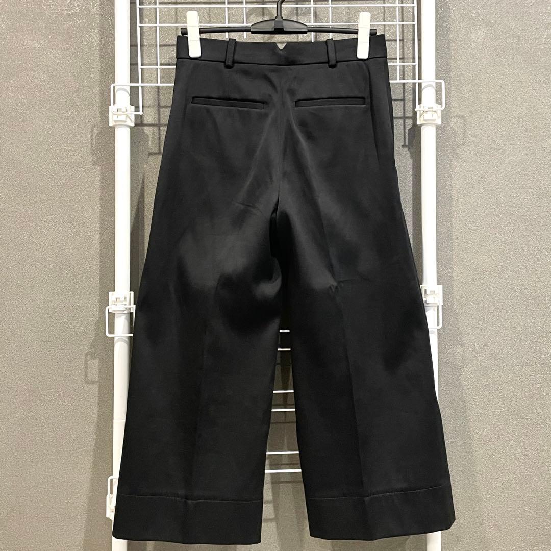 美品 LOUIS VUITTON ワイドパンツ コットン ブラック ルイヴィトン