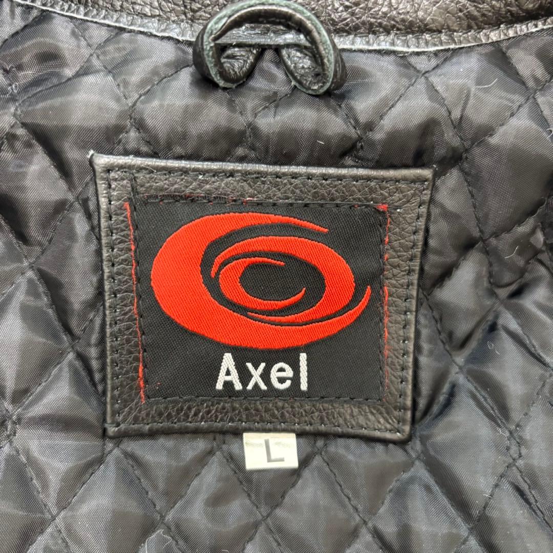 新品タグ付き Axel 牛革 キルティング シングルライダース ブルゾン L