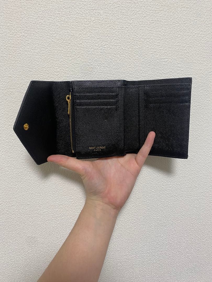 サンローラン 三つ折り財布 コンパクトウォレット