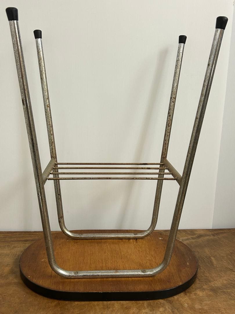 ヴィンテージ　鉄脚テーブル　古道具　アンティーク　古家具　昭和レトロ　当時物