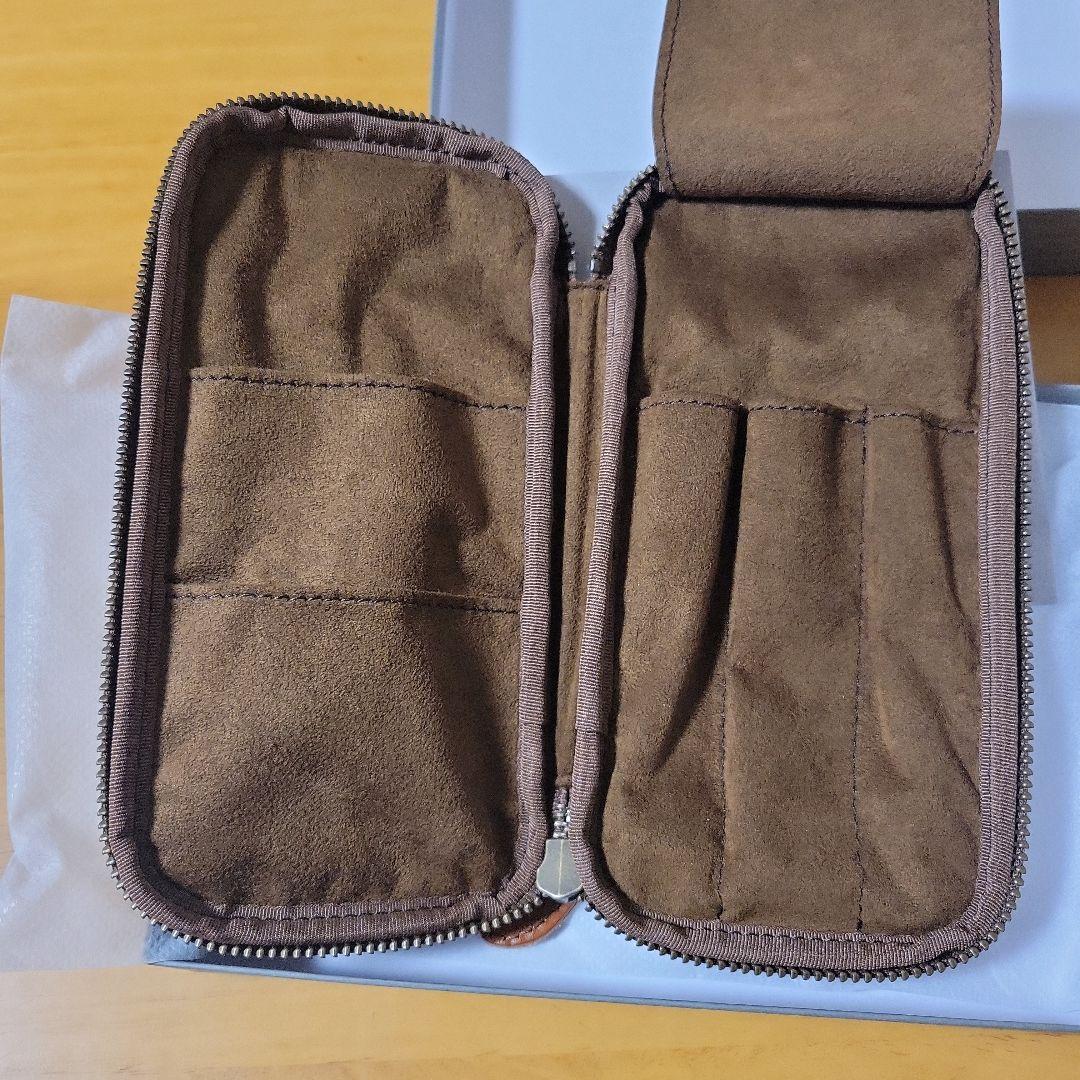 &Liebe アンドリーベ ジップペンケース スムースブラウン