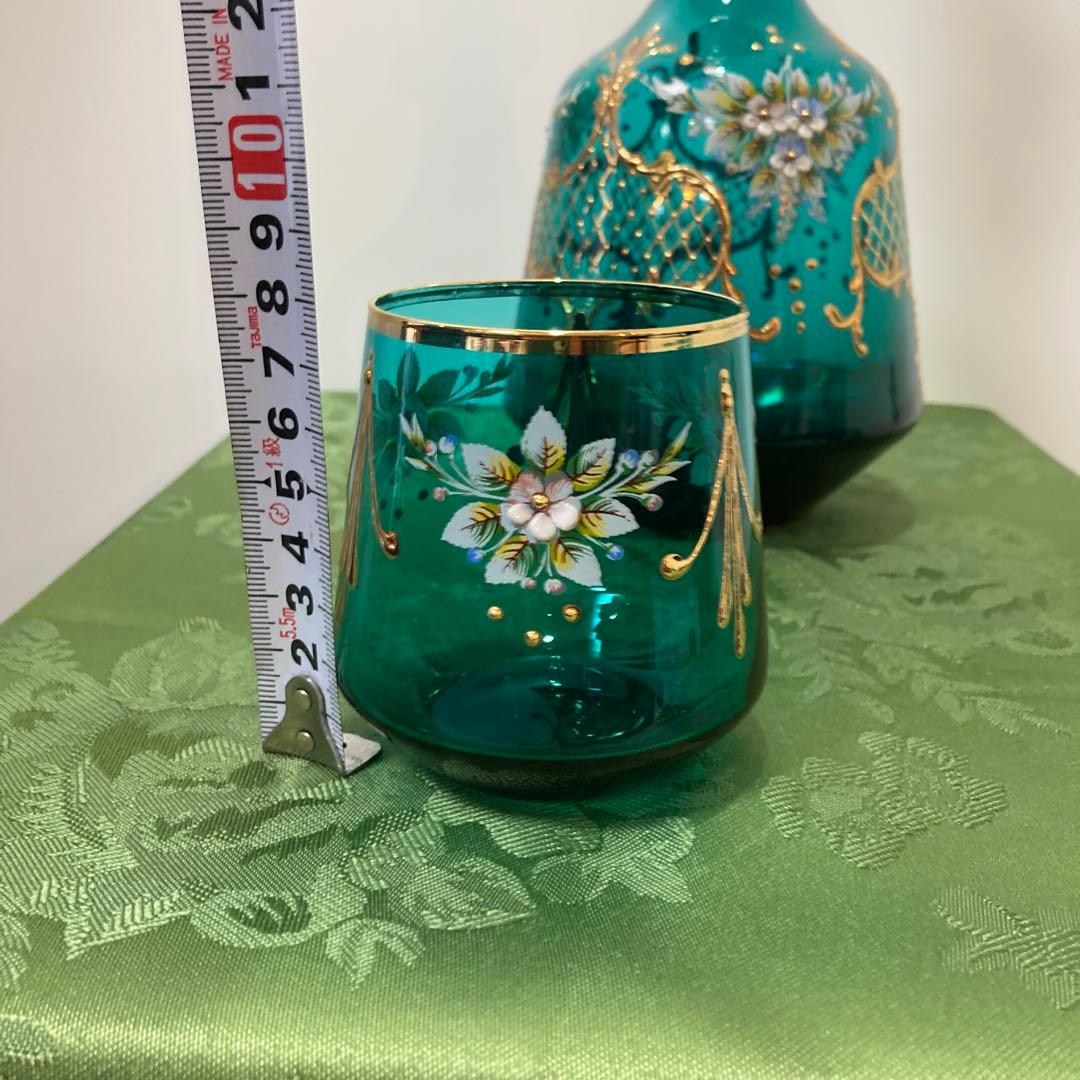 ベネチアンガラス デカンタとグラスセット