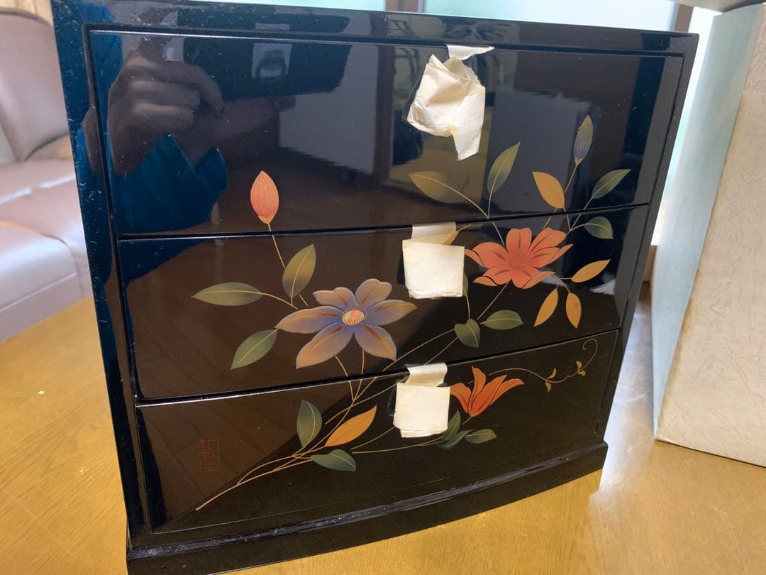 【未使用ですが長期保管】会津塗り　小引き出し