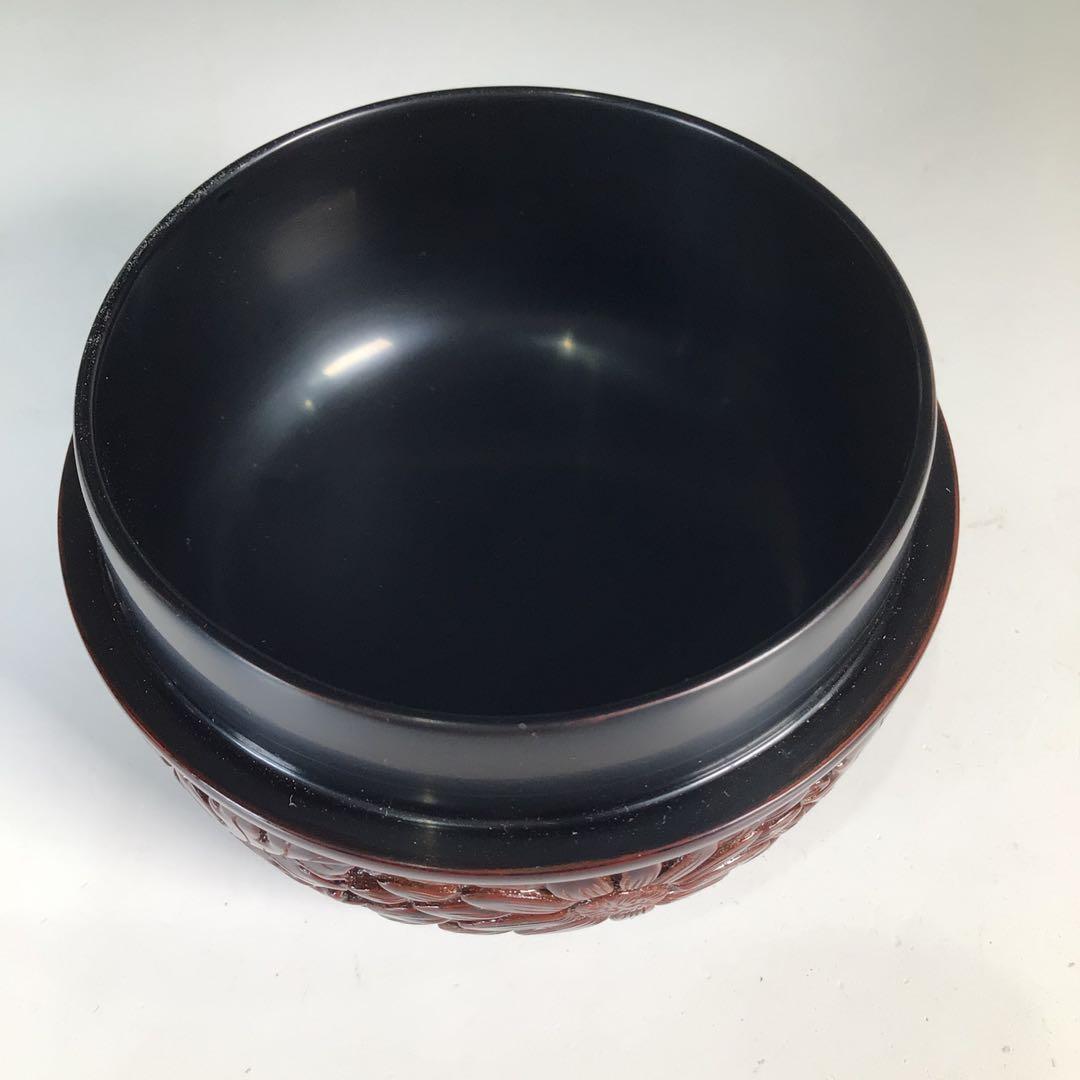 Ｎ９０９　棗　『高橋連峰作』『村上堆朱』『朱溜塗』『平棗』　共箱　茶道具