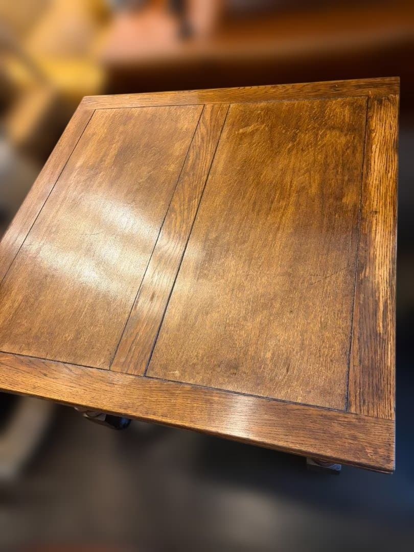 伸縮ダイニングテーブル91cm〜151cm 木製 アンティーク　エクステンション