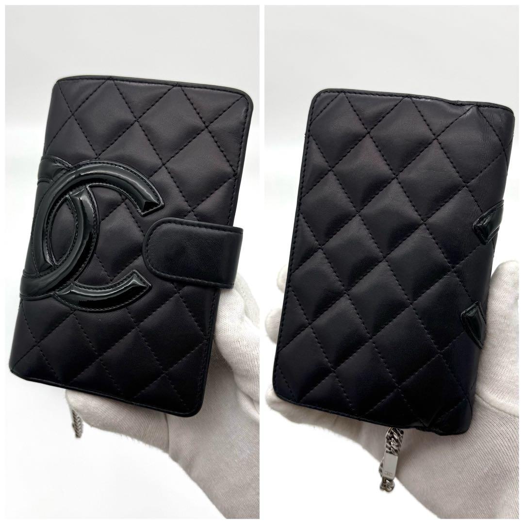 シャネル ラムスキン カンボンライン 折り財布