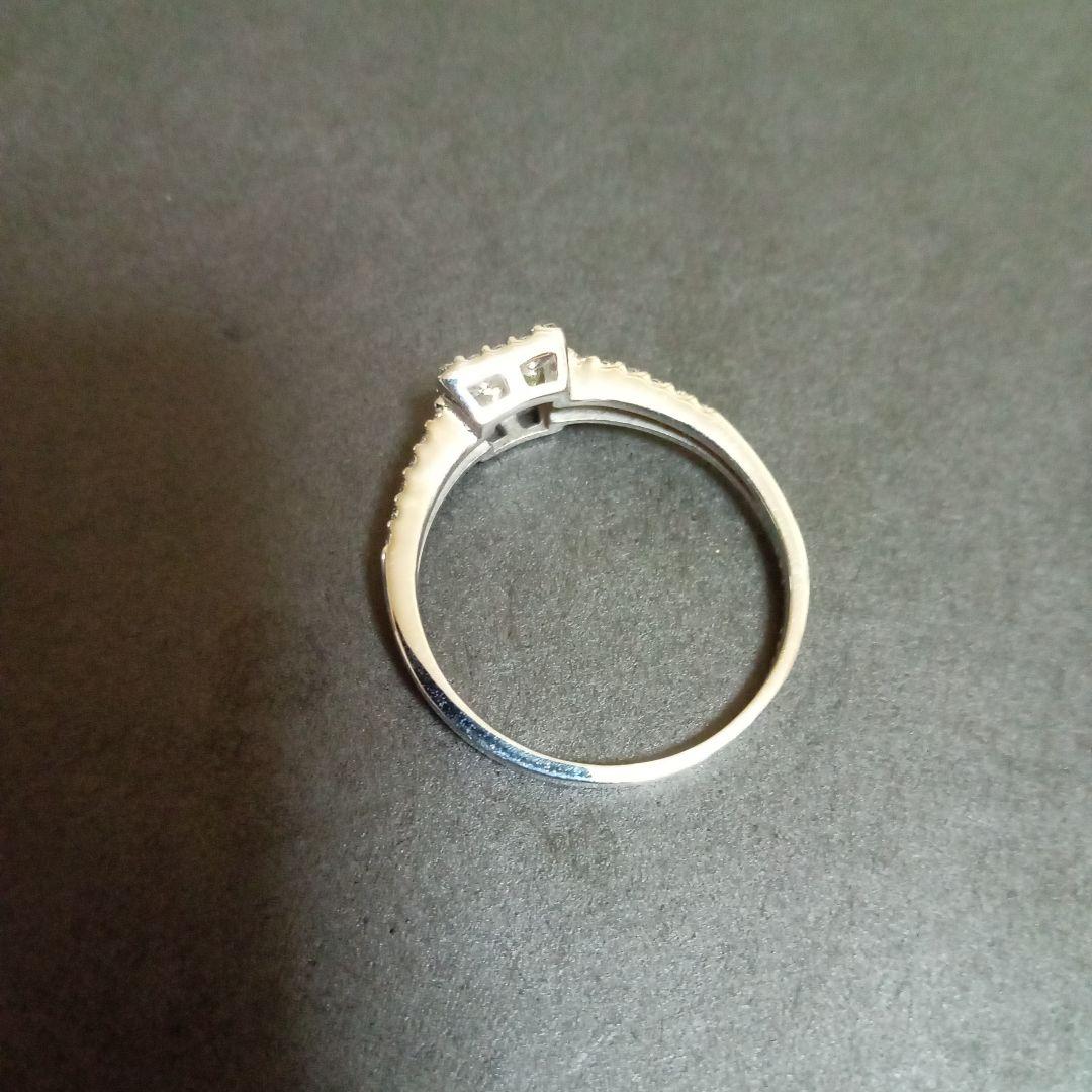 スクエア型ダイヤモンドPT900リング17号