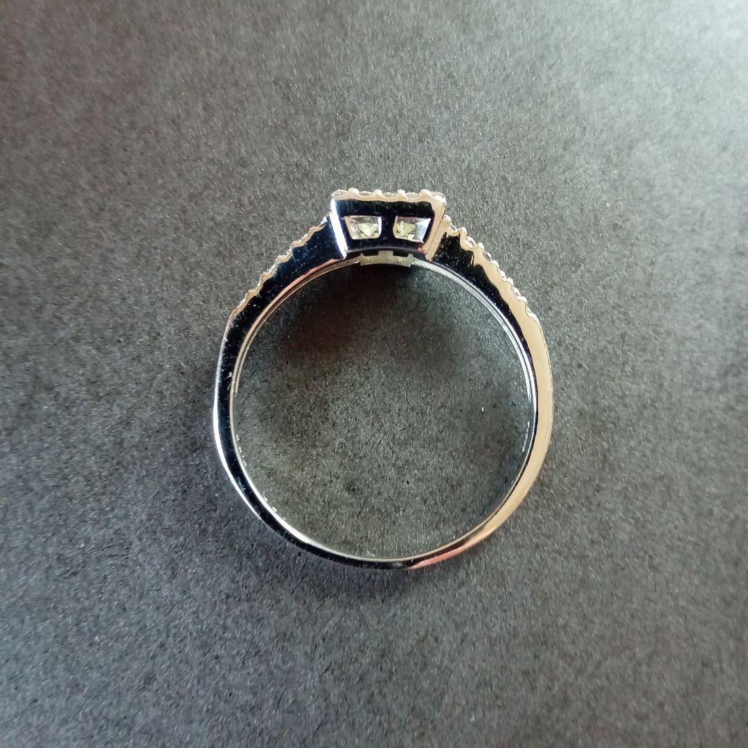 スクエア型ダイヤモンドPT900リング17号