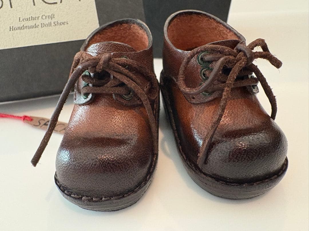iMda3.0ドールシューズ 靴 本革 人形 ハンドメイド ヴィンテージ風 作家