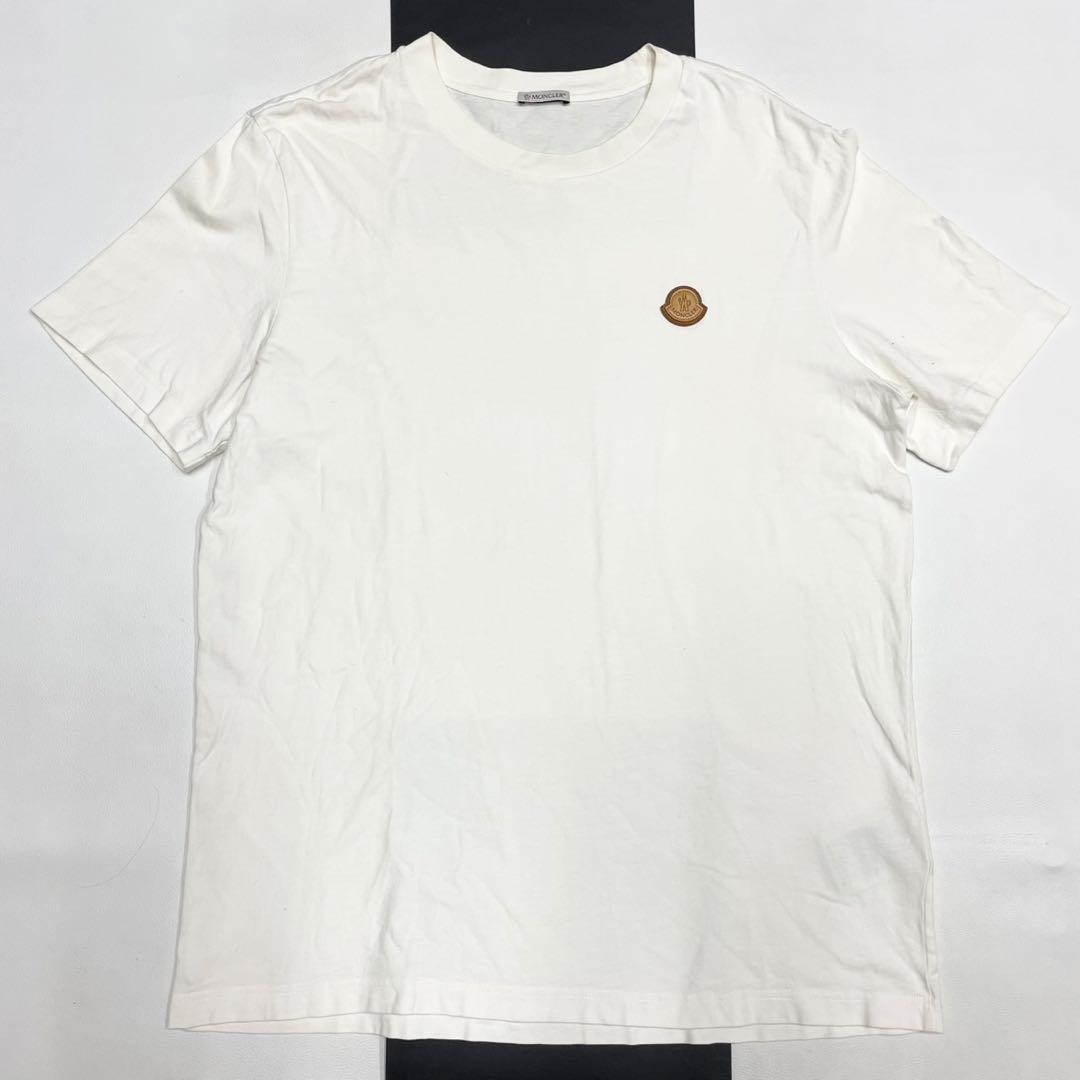 23年モデル MONCLER モンクレール Tシャツ レザーパッチ