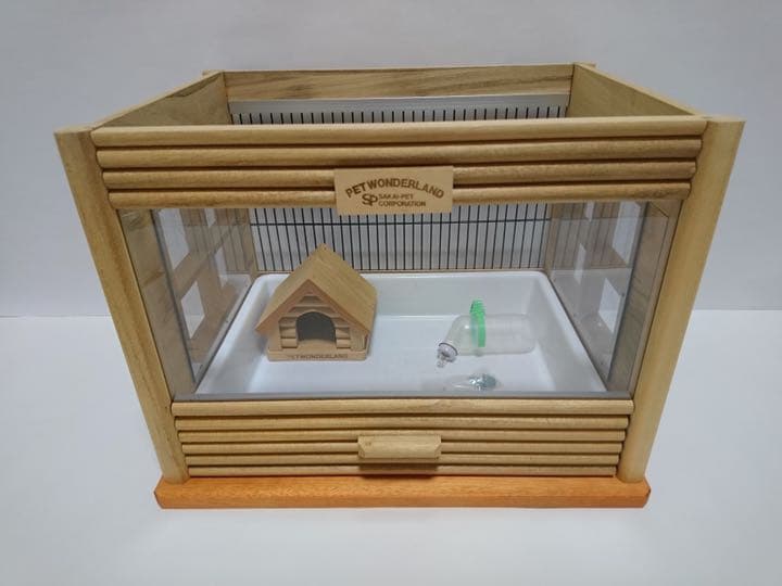 ハムスター 日本製 アクリル板付木製飼育ケースセット 新品未使用
