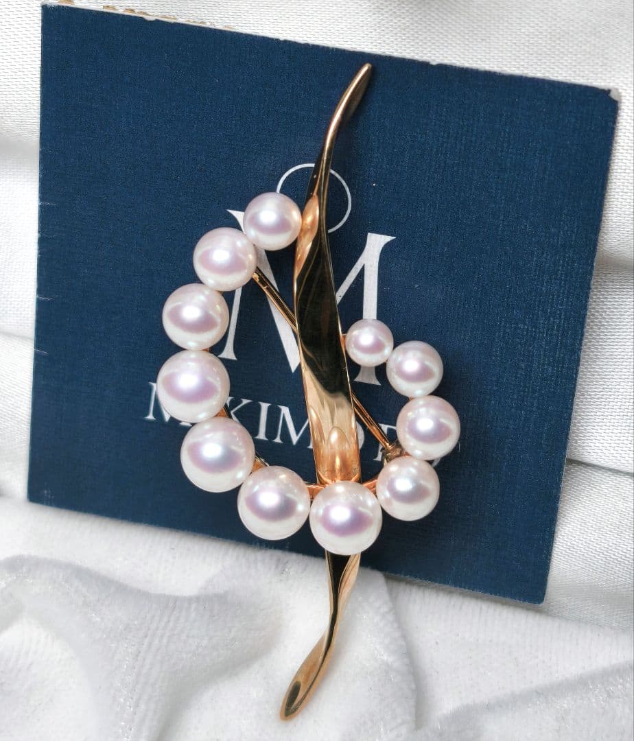 【美品 最高級】ミキモト ブローチ パール サークル K18 愛子様 ご着用 箱