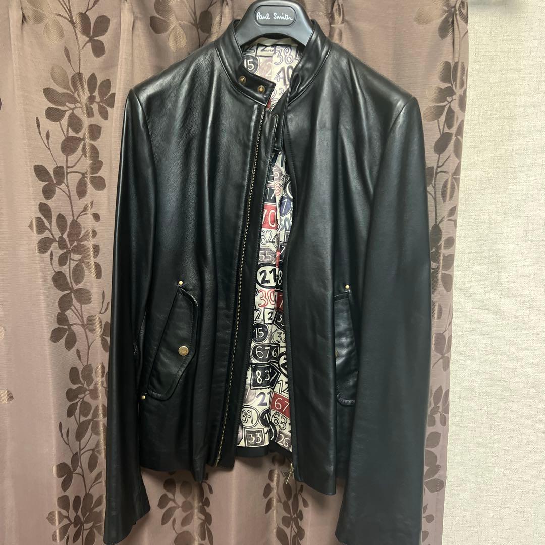最終値下げ　 Paul Smith レザージャケット　ラムレザー L ブラック