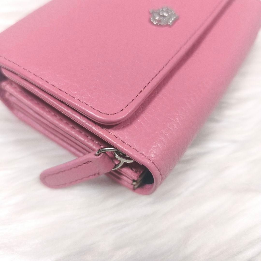 【lightone様】傳濱野　カードが最大40枚二つ折財布リトロ　コーラルピンク