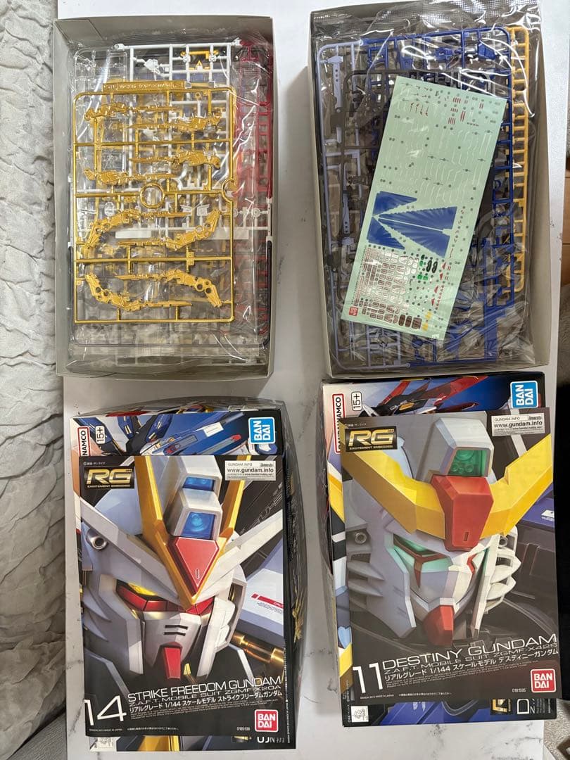 RG ストライクフリーダム＋拡張エフェクトユニット&RGディスティニーガンダム