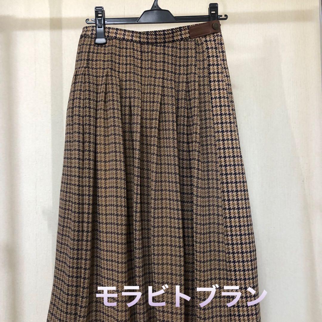モラビトブラン　チェック　フレアスカート