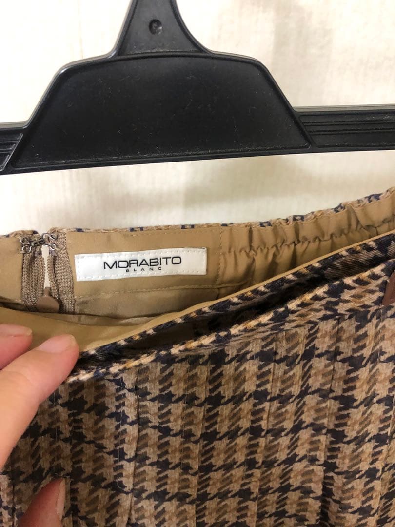 モラビトブラン　チェック　フレアスカート