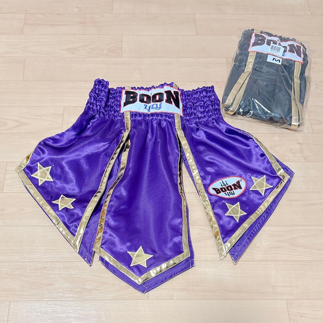 BOON 星 ムエタイパンツ キックボクシングショーツ スカート BK⑪ PR⑫