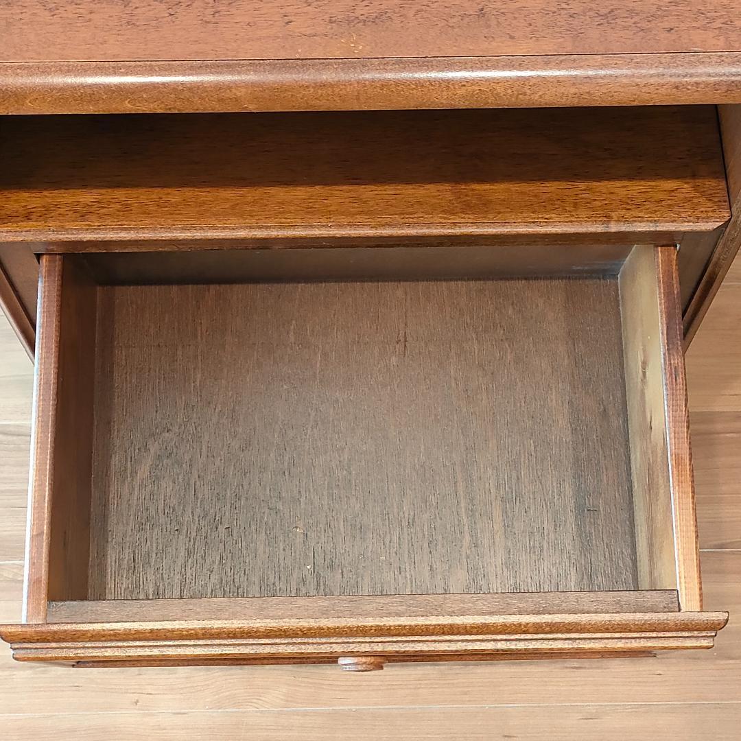 象嵌　アンティーク　キャビネット　丸脚　木製　引き出し3杯