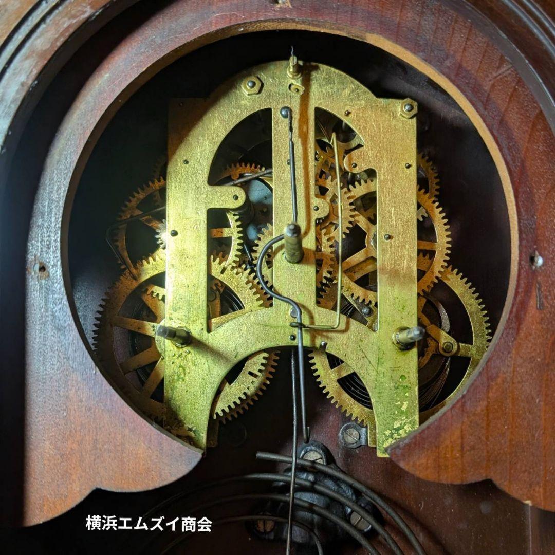 古時計　掛時計　アンティーク掛時計　宮型掛時計