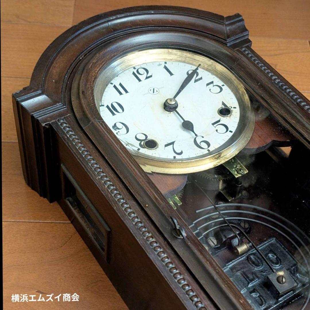 古時計　掛時計　アンティーク掛時計　宮型掛時計