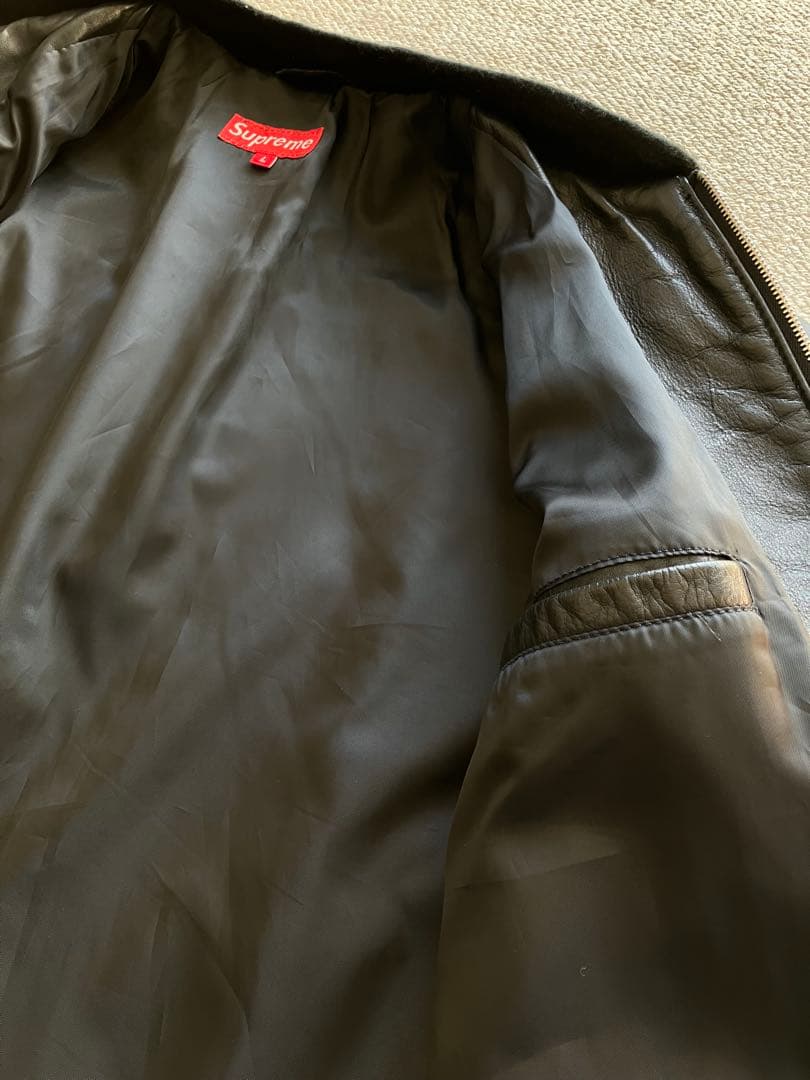 Supreme 初期 レザーライダースジャケット ブラック L
