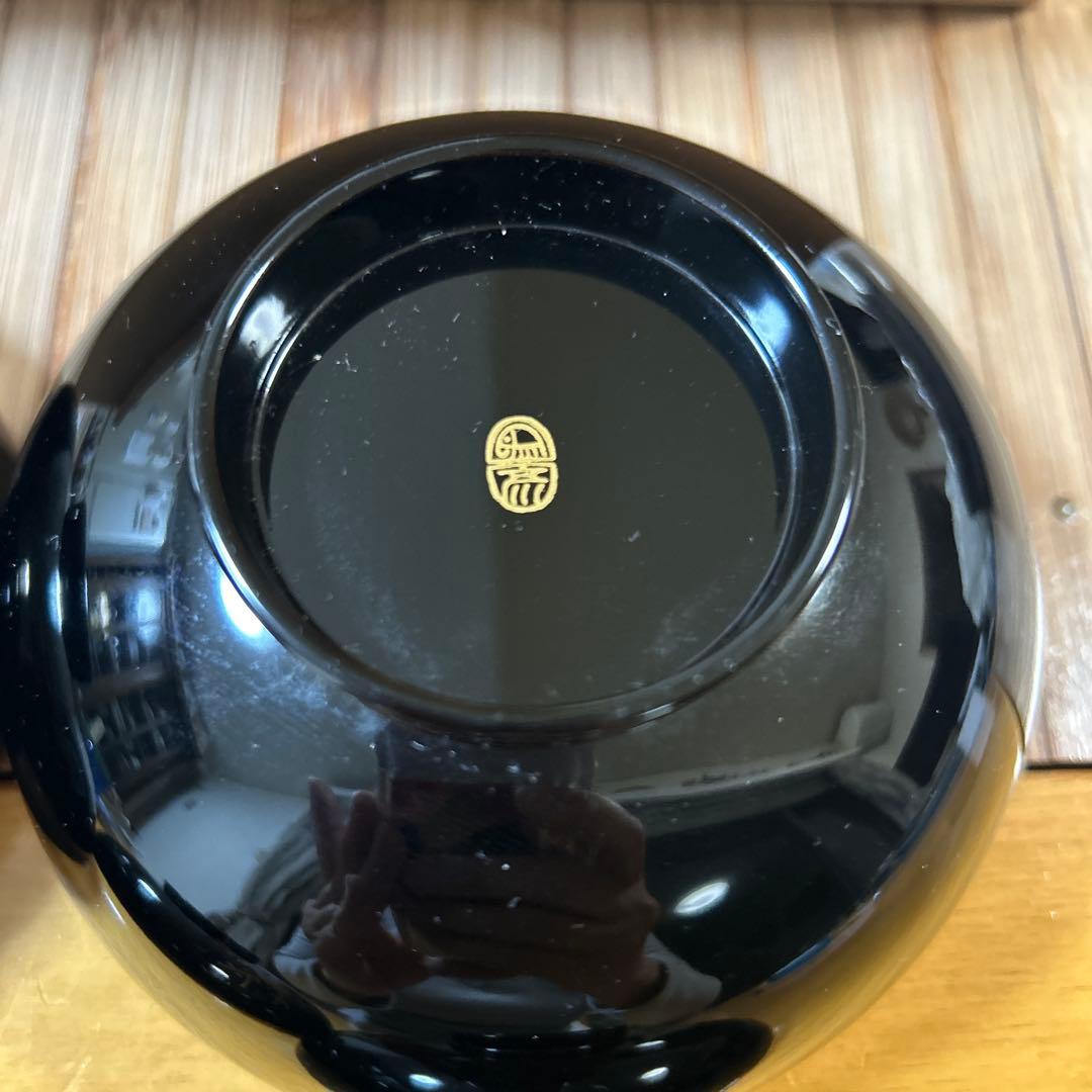 京都平安象彦　天然木　本漆塗　蒔絵　久美椀　金銀初梅　春蘭　伝統工芸品　高級漆器