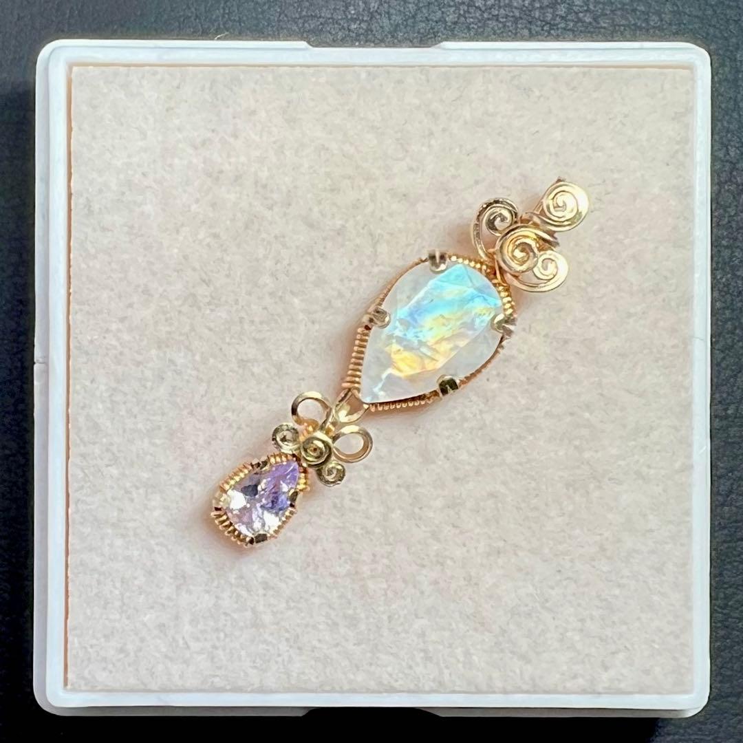 【for Kaya様】天然石　ピンクタンザナイト＆レインボームーンストーン