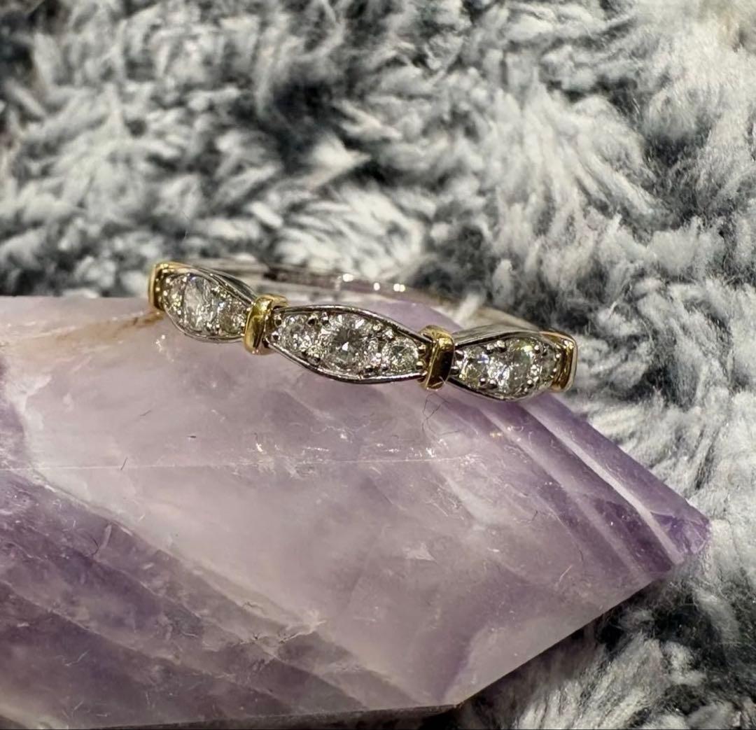 プラチナ K18 ダイヤモンドリング　11号 pt950