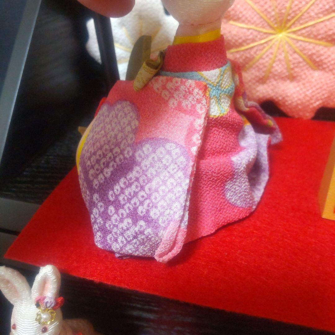 雛人形 ひな祭り 桃の節句 うさぎ ちりめん 新品未使用