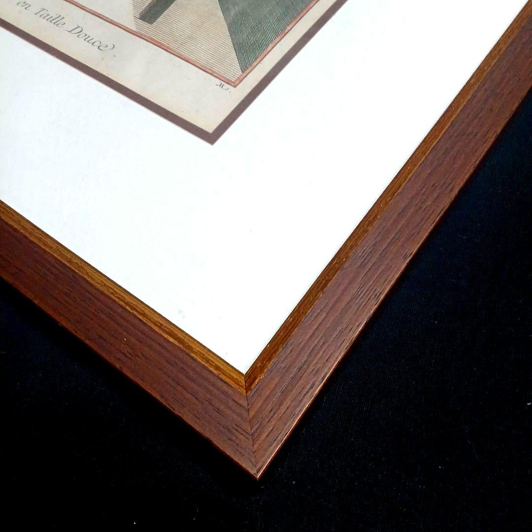 額装品　古典版画　18世紀　ディドロー　百科全書　「銅版印刷」　極美品