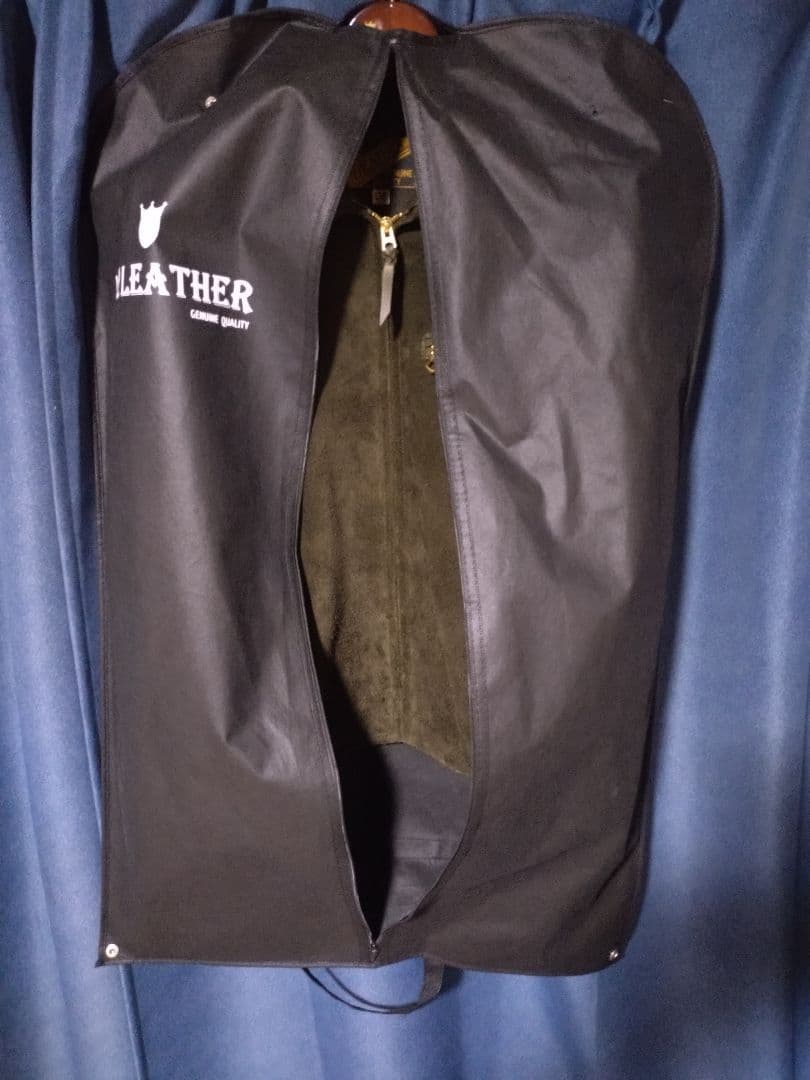 y'2 leather　シングルライダース　ステアスエード　オリーブ