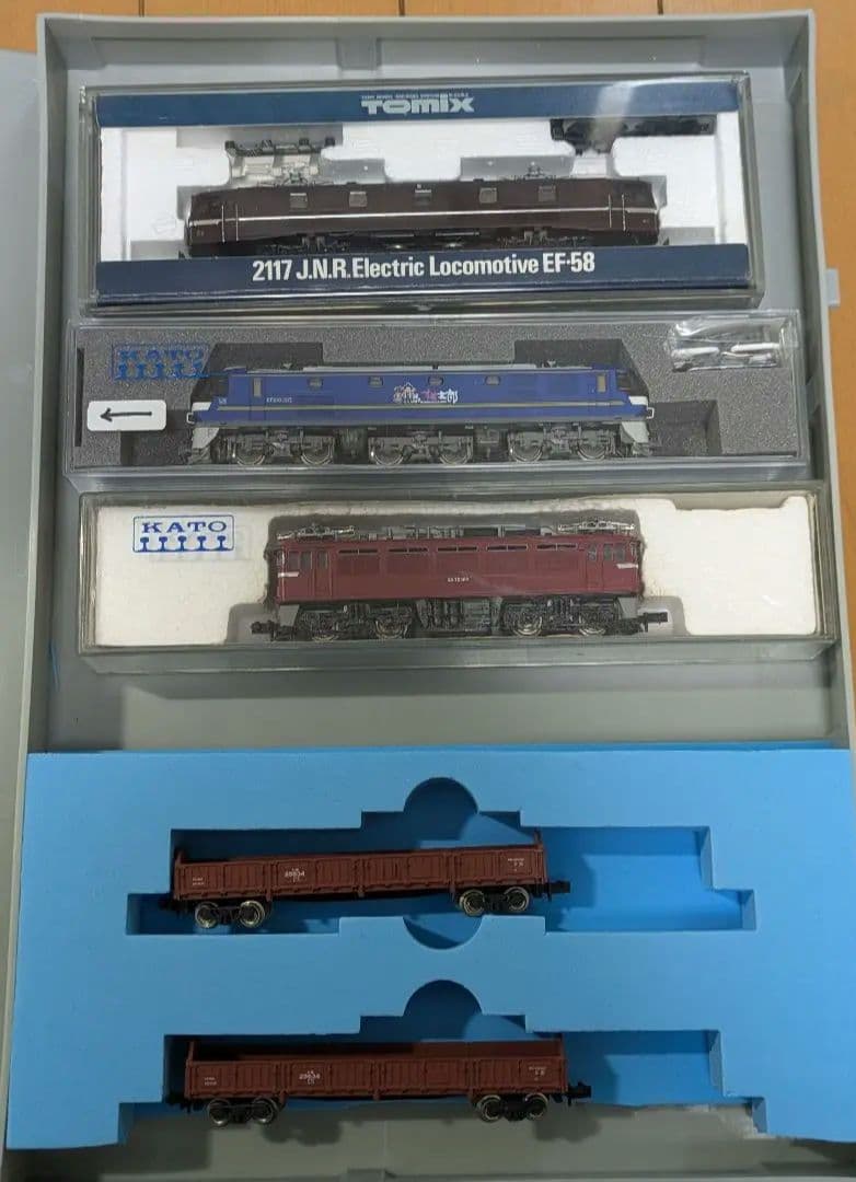 Nゲージ セット M車3両 貨車2両 EF58 EF210 ED75