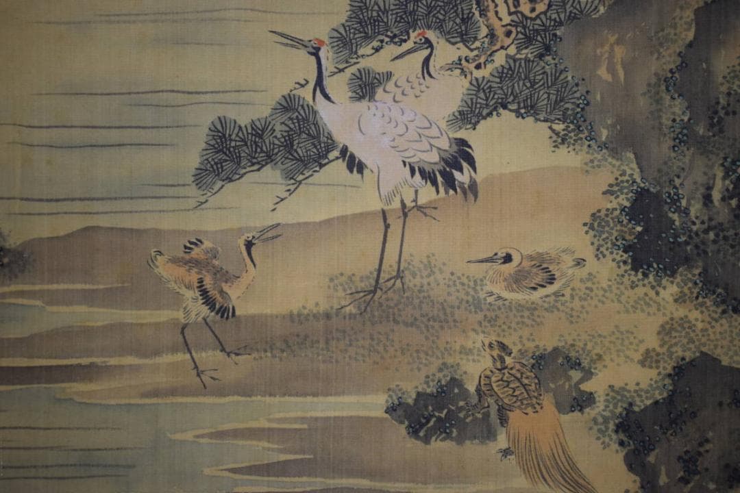 真作/森寛斎/蓬莱山図/桐極箱二重箱付/布袋屋掛軸HG-225