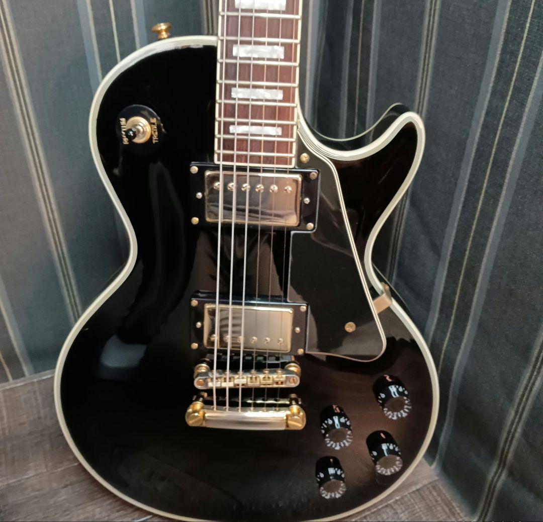 美品 GrassRoots/グラスルーツ レスポールカスタム ブラック ケース付