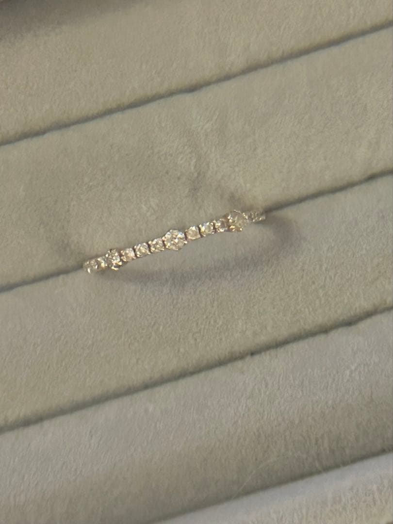 最終K10PGダイヤモンドリング　ハーフエタニティ