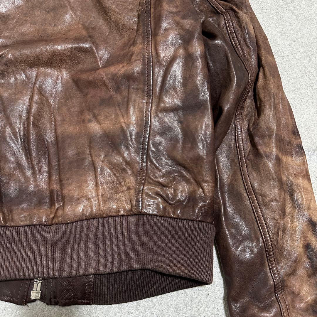専用★L✨Schott MA-7 MA-1フライトジャケット　ラムレザー　ブラウ