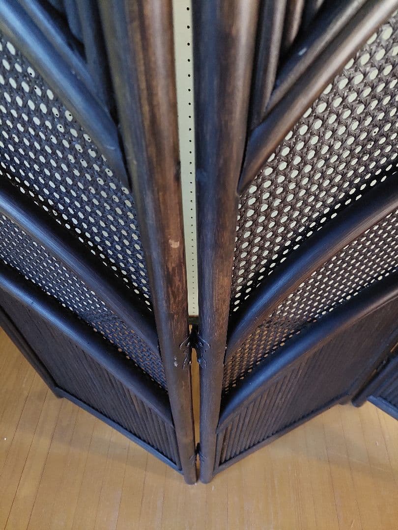 アンティーク 木製 アーチ型 3連パーテーション 衝立 間仕切り